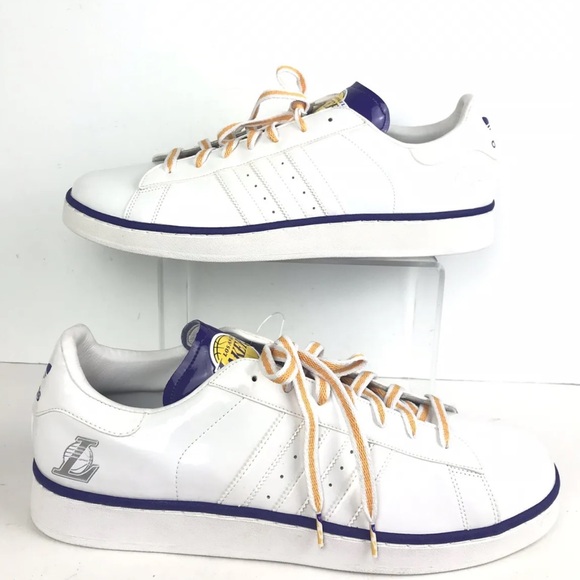 LOS ANGELES LAKERS Kobe Bryant NBA Series ADIDAS Shoes Sneakers White Size 18